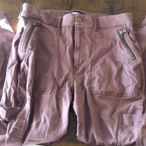 Express plum jeans skinny with size zipper size 14